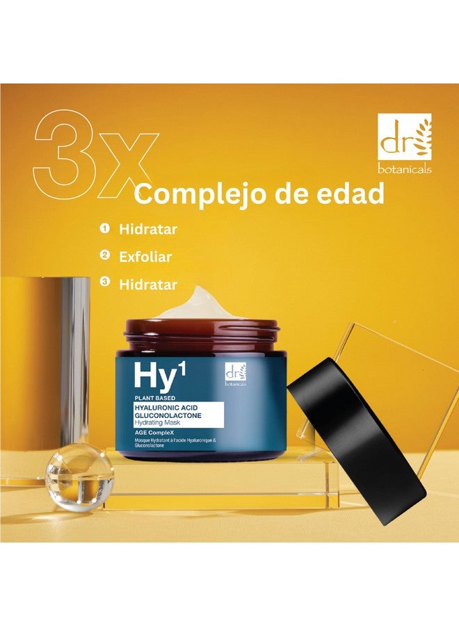 DR BOTANICALS Hyaluronic Acid & Gluconolactone Hydrating Antiaging Facial Mask Reduce Wrinkles Renew Gentle Exfoliate And Revitalize Skin With Nourishing Hyaluronic Acid Mask - Image 4