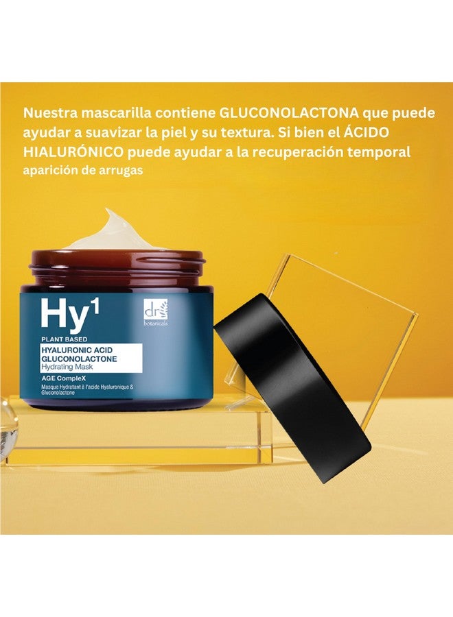 DR BOTANICALS Hyaluronic Acid & Gluconolactone Hydrating Antiaging Facial Mask Reduce Wrinkles Renew Gentle Exfoliate And Revitalize Skin With Nourishing Hyaluronic Acid Mask - Image 2