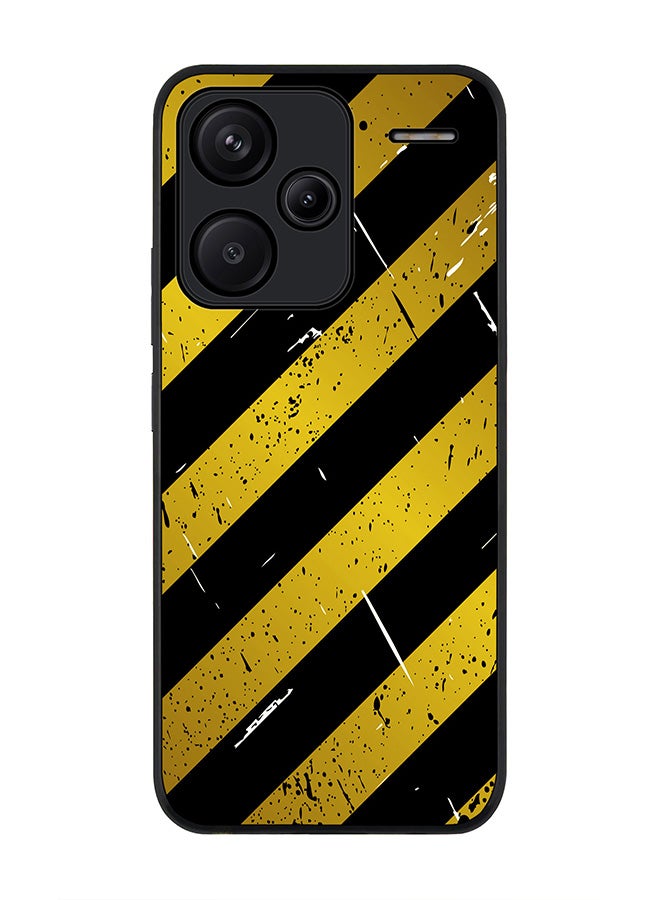 Stylizedd Rugged Black Edge Case for Xiaomi Redmi Note 13 Pro Plus, Slim fit Flexible Anti Drop Thin Cover-  Under Construction - Image 1