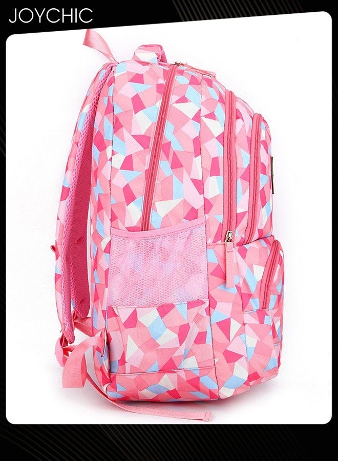 Joychic حقيبة ظهر مدرسية ملونة قابلة للتنفس مكونة من 3 قطع مع حقيبة غداء للطلاب الصغار في المرحلة المتوسطة - Image 4