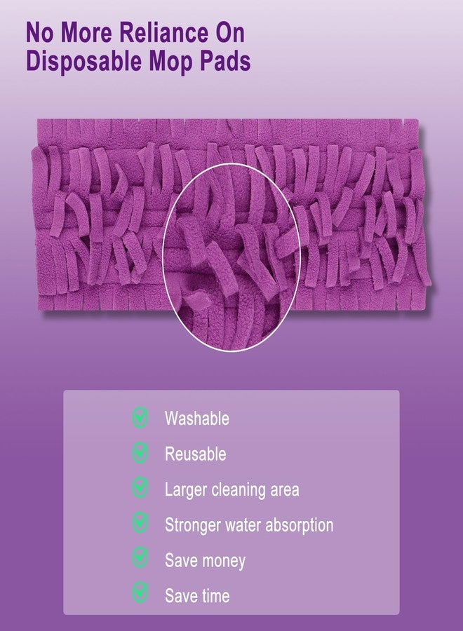 SwellV Reusable Mop Pads Compatible with Swiffer Powermop, Papclean Power Mop Refills Microfiber Power Mop Mopping Pads for Powermop Multi-Surface & Wood Mop Kit All Types of Floor Cleaning, Purple（6 Pack） - Image 5