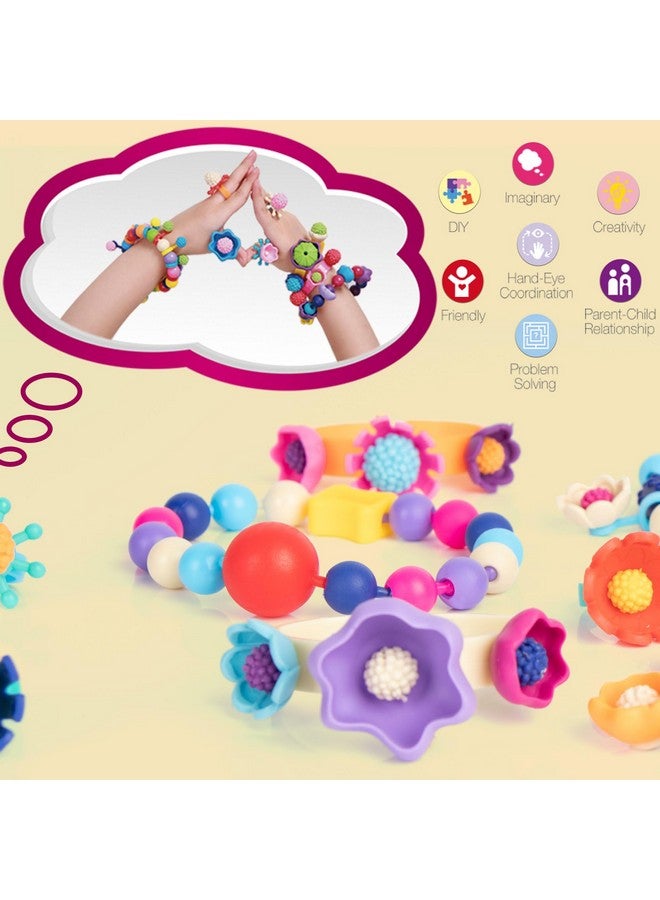 BIRANCO. BIRANCO. Pop Beads, Jewelry Making Kit - Arts and Crafts for Girls 3-7 Years Old, Snap Beads Toys - Necklace, Bracelet, Ring Creative DIY Set - 520 pcs  - Image 5