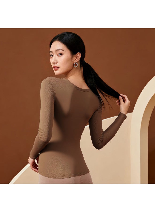 Your Sun Seamless Nude Feel Women'S Warm T-Shirt Autumn Innerwear Base Layer High Stretch Can Be Worn Out - Image 5