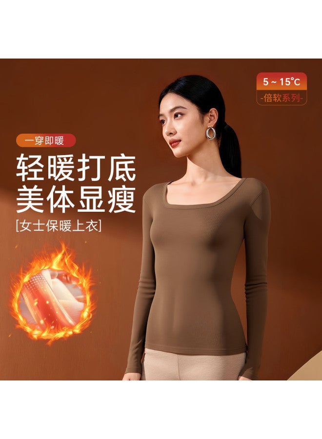 Your Sun Seamless Nude Feel Women'S Warm T-Shirt Autumn Innerwear Base Layer High Stretch Can Be Worn Out - Image 2