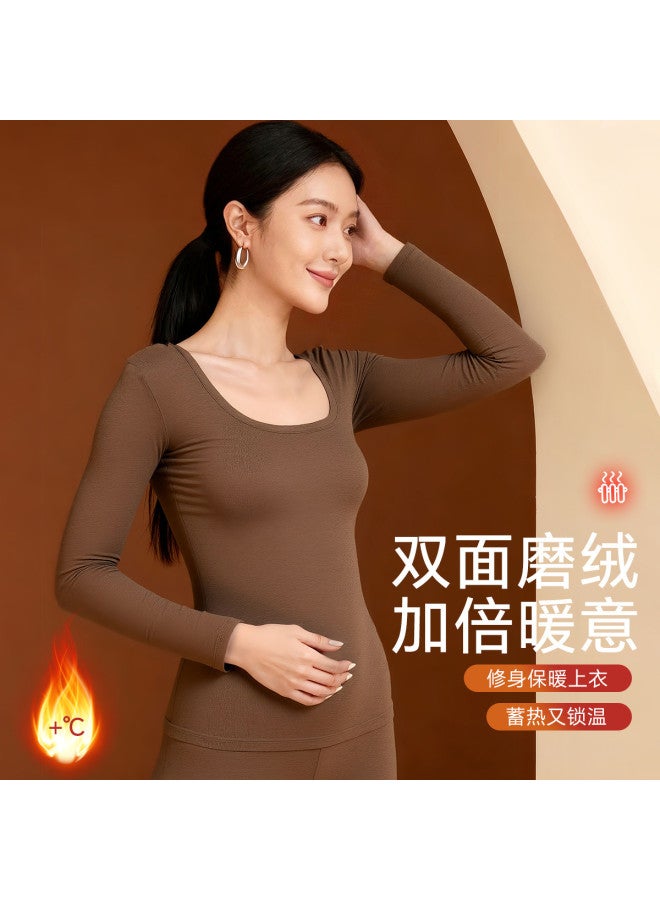 Your Sun Seamless Nude Feel Women'S Warm T-Shirt Autumn Innerwear Base Layer High Stretch Can Be Worn Out - Image 3
