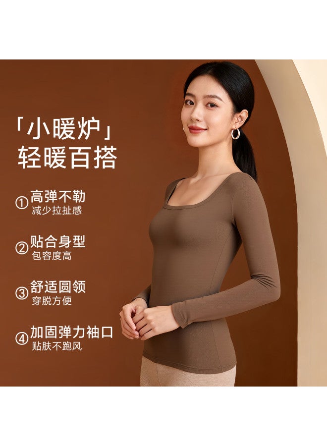 Your Sun Seamless Nude Feel Women'S Warm T-Shirt Autumn Innerwear Base Layer High Stretch Can Be Worn Out - Image 4