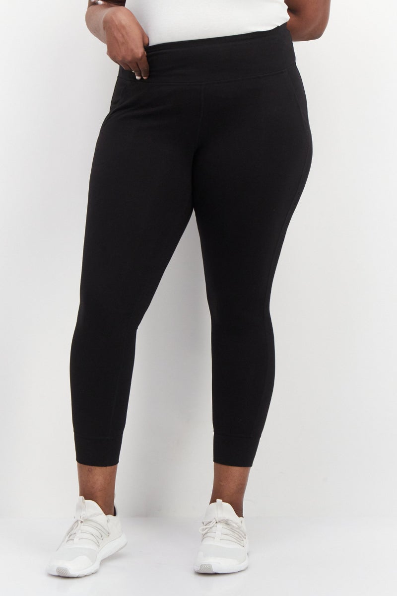 Champion Women Sportswear Fit Embroidered Logo Training Leggings, Black - Image 1