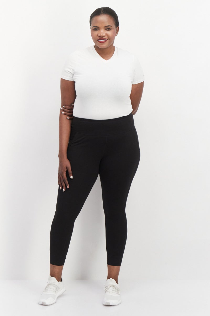 Champion Women Sportswear Fit Embroidered Logo Training Leggings, Black - Image 2