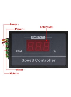 Generic PWM DC Motor Speed Controller DC6-60V 6V/ 9V/ 12V/ 18V/ 24V/ 36V/ 48V/ 30A, PWM DC Motor Stepless Speed Regulation Start Stop Switch with Digital Display  - Image 4