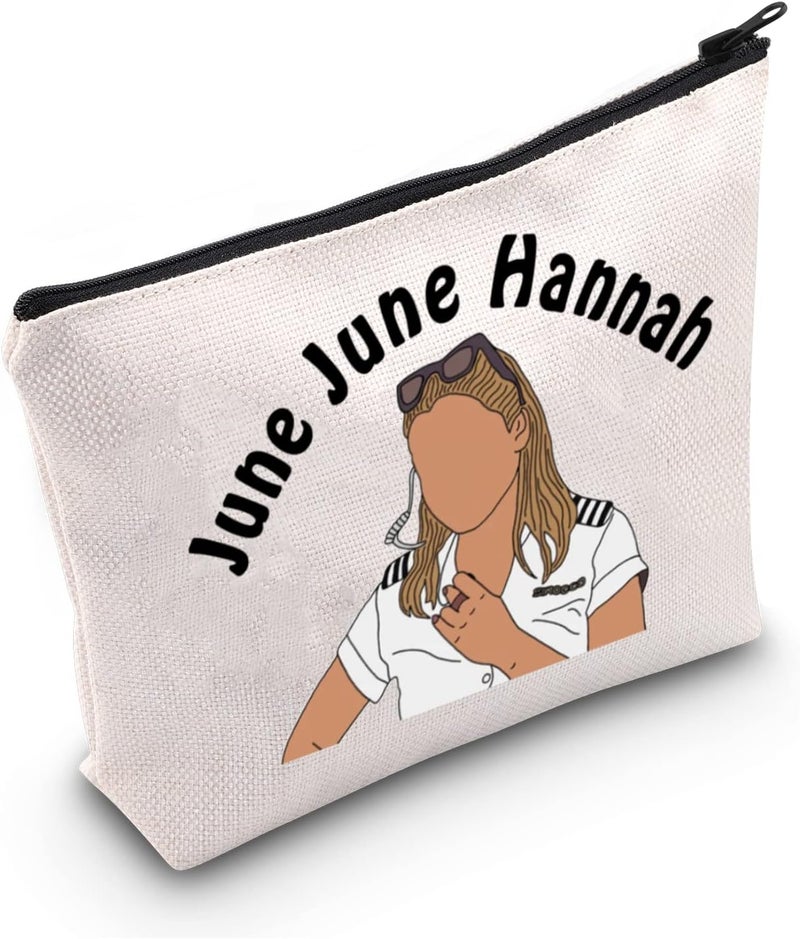 LEVLO Funny Deck Quotes Gifts June June Hannah Makeup Bags Housewives Yachtie Sayings TV Travel Toiletry Bags(June Hannah)
