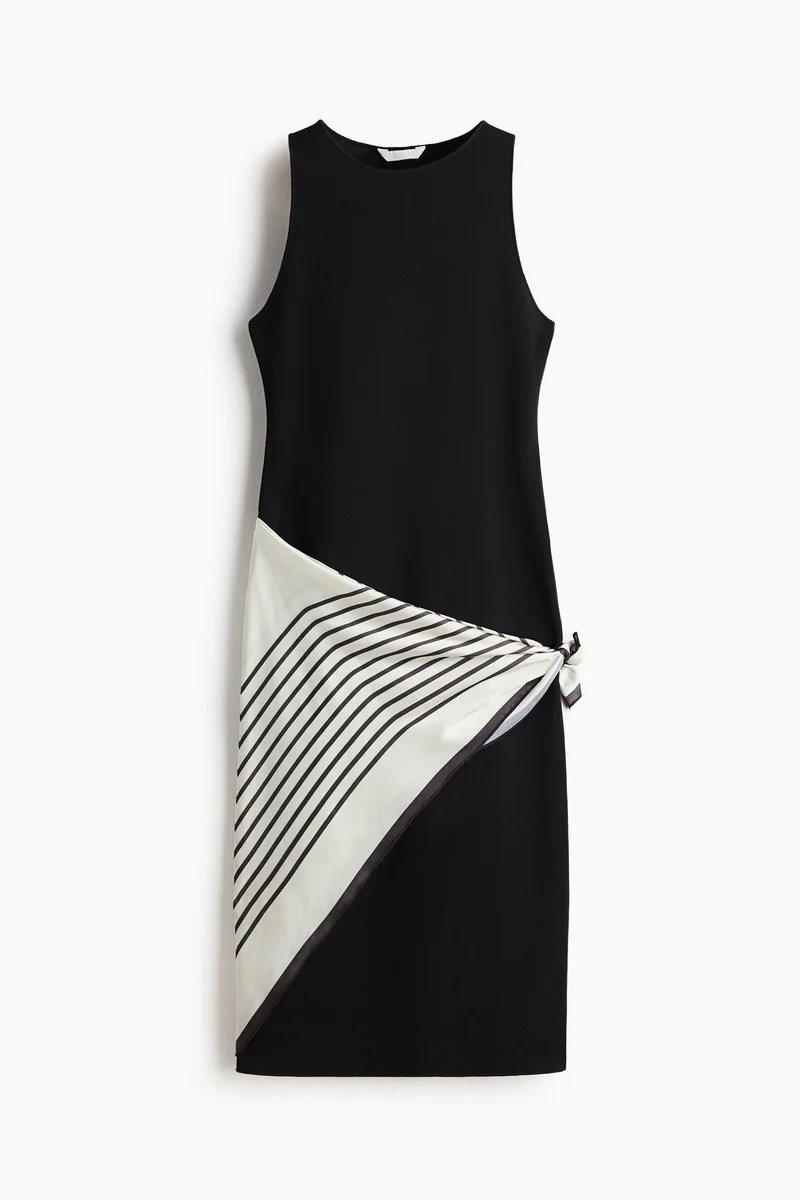 Scarf-detail dress