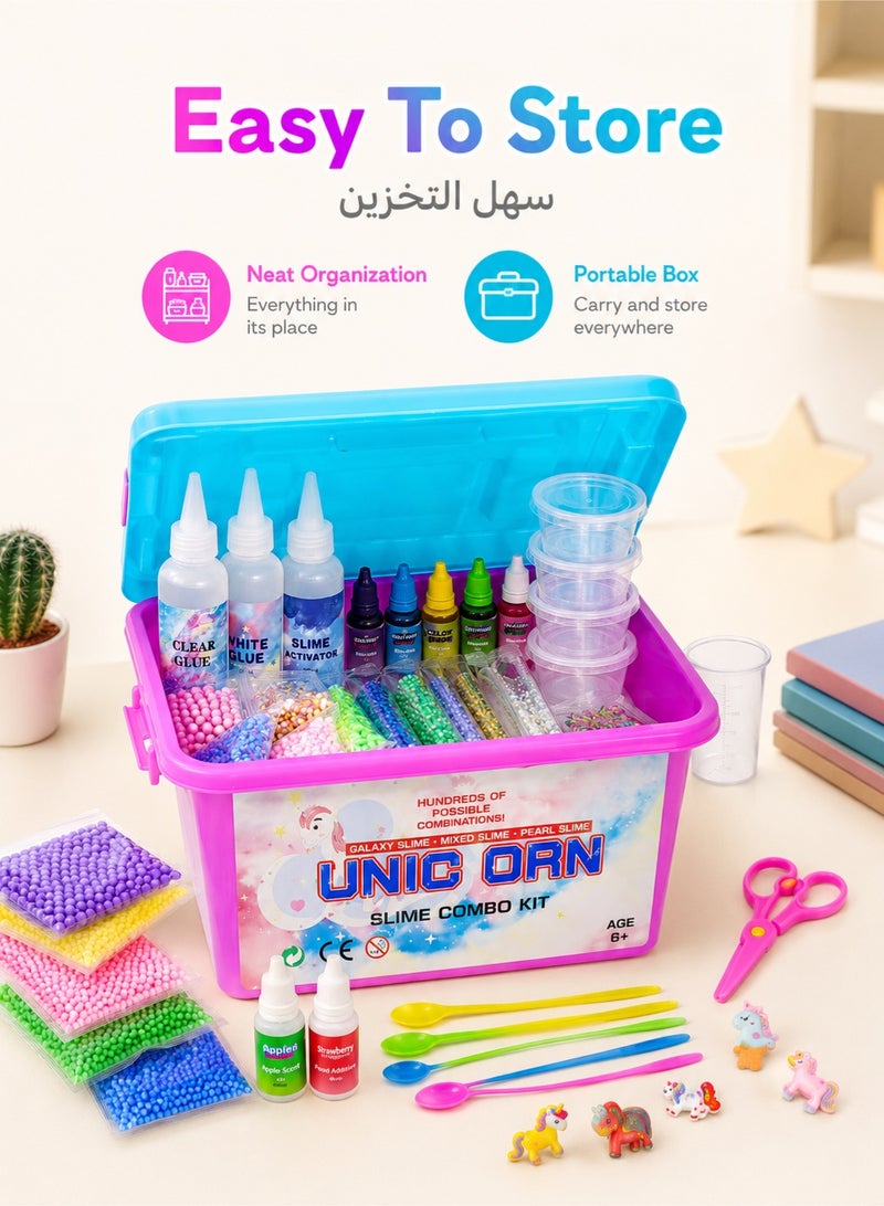دنزوز مجموعة صنع الوحل من Beauenty للبنات والأولاد - هدايا ألعاب الوحل التي يمكنك صنعها بنفسك للأطفال، مجموعة صنع الوحل من الرغوة الرقيقة اللامعة مع مجموعة سحر يونيكورن للبنات والأولاد - Image 5