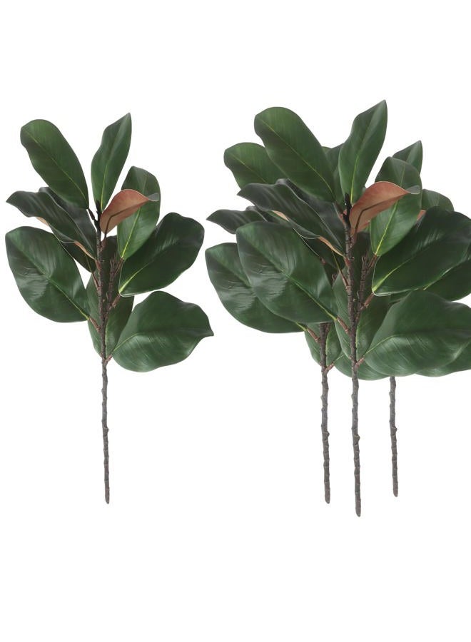 COTSEN 4 Pcs Artificial Magnolia Leaves Branches 22inch 3D Fake Magnolia Leaves Plant for Office Family Indoor Outdoor Decor - Image 1