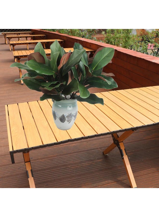 COTSEN 4 Pcs Artificial Magnolia Leaves Branches 22inch 3D Fake Magnolia Leaves Plant for Office Family Indoor Outdoor Decor - Image 4