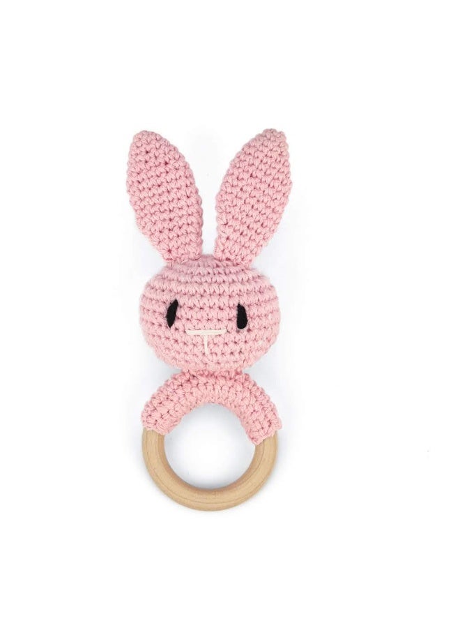 Bambimici Rabbit Pink Handmade Crochet Teether - Image 2