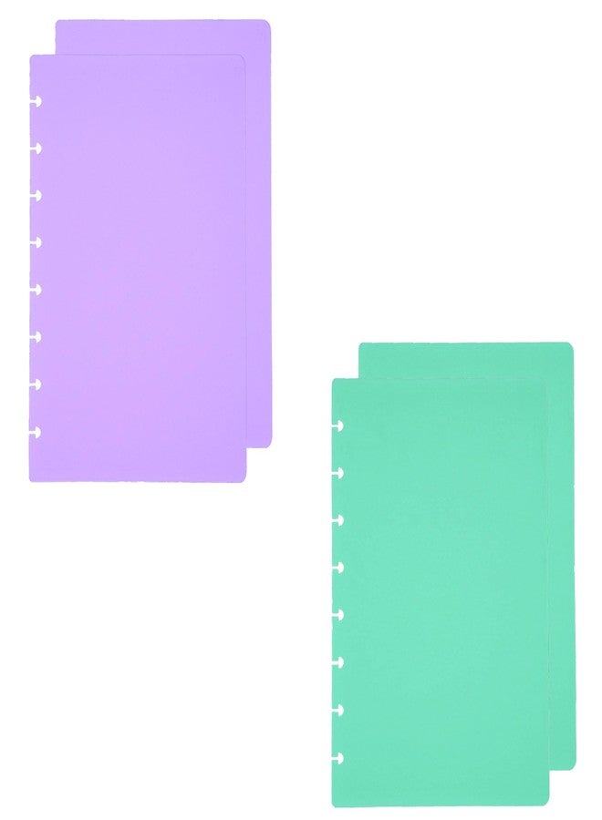 مجموعة من 2 غطاء قرصي مقاوم للماء من ITSYHPRO للدفتر، غطاء مخطط قرصي صغير متوافق مع Circa Arc TUL و Happy Planner (صغير، 1 بنفسجي 1 أزرق) - Image 1