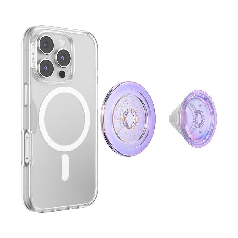 PopSockets Phone Grip for MagSafe, Magnetic Holder, Phone Stand - Iridescent Lavendar - Image 4
