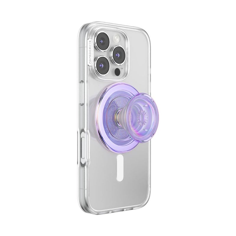 PopSockets Phone Grip for MagSafe, Magnetic Holder, Phone Stand - Iridescent Lavendar - Image 1