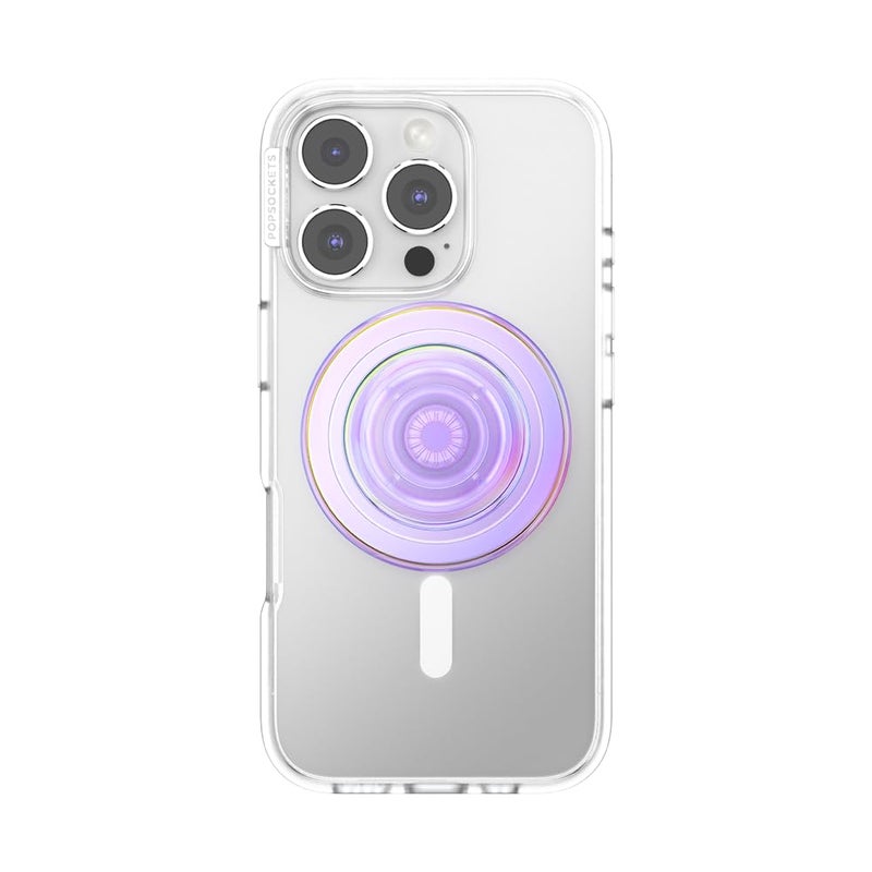 PopSockets Phone Grip for MagSafe, Magnetic Holder, Phone Stand - Iridescent Lavendar - Image 3