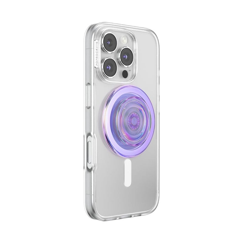 PopSockets Phone Grip for MagSafe, Magnetic Holder, Phone Stand - Iridescent Lavendar - Image 2