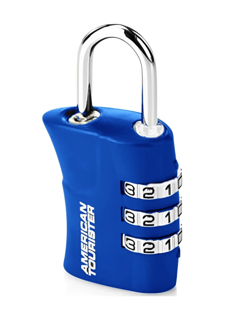 American Tourister  3 Dial Combination Travel Lock, Blue|Sleek and modern look, matching well with any travel gear|TSA Lock  | Best Price UAE