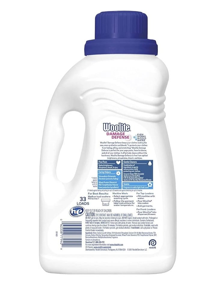 Woolite - Woolite Clean & Care Liquid Laundry Detergent, 33 Loads, Regular & HE Washers, Gentle Cycle, scent, Sparkling Falls, 50 Fl Oz - Image 1