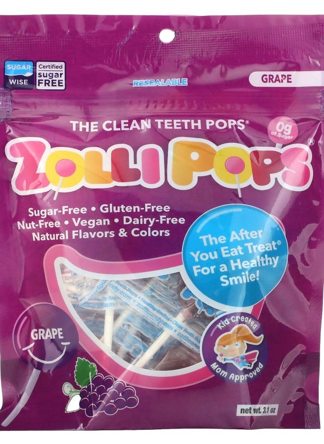 ZOLLIPOPS The Clean Teeth Pops Grape 3.1 oz 