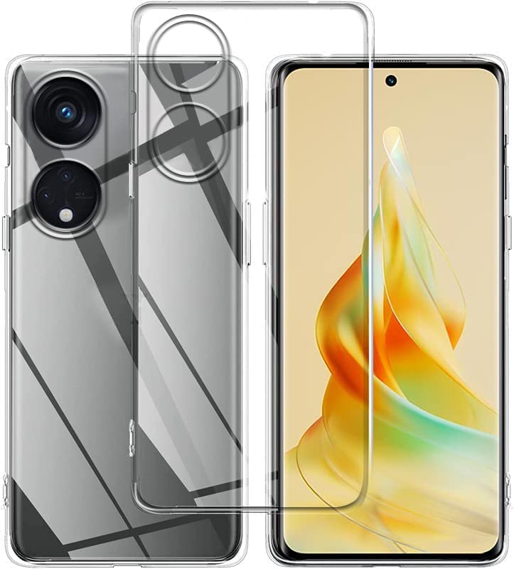 Nishtech غطاء خلفي شفاف هجين ناعم رفيع مضاد للغبار مع حماية الكاميرا لهاتف أوبو رينو 8T 5G - Image 1