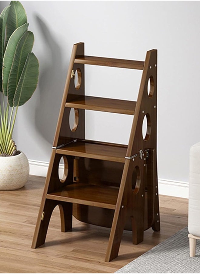 Cady One 2 in 1 Chair and Ladder, Wooden Chair Converts to 4 Step Ladder, Lightweight, Foldable, Heavy Duty, Holds 100kg, Multi-Functional  - Image 2