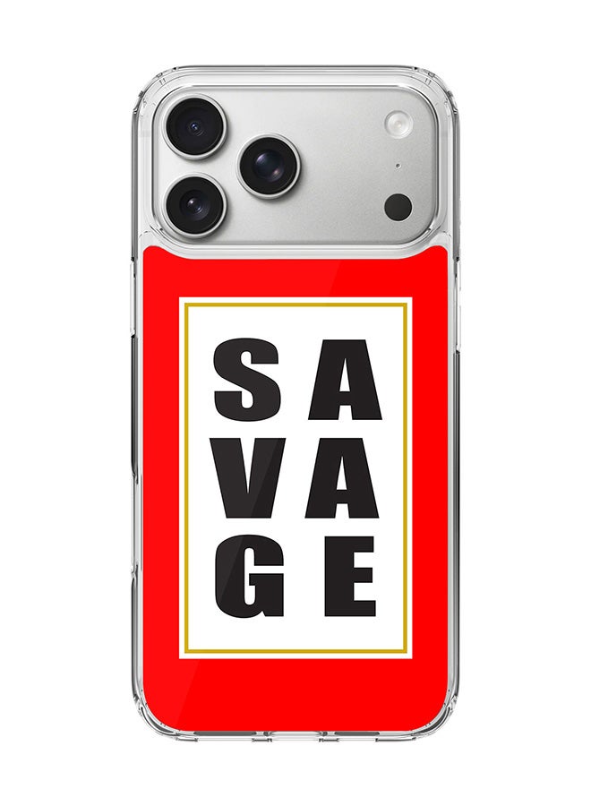 Stylizedd Classic Clear MagSafe Case for iPhone 17 Pro Max , Hybrid Soft Case Flexible Edges Anti Drop TPU PC Gel Thin Transparent Cover [ Designed for iPhone 17 Pro Max ] - Savage