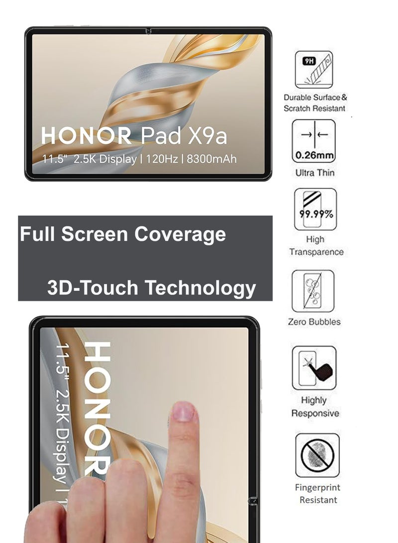 Unipha Honor Pad X9a - 11.5" - Tempered Glass Screen Protector - Premium HD Delicate Touch , Higher Transparency , Easy to Install ,Anti-scratch and Bubble-free Screen Protector - Clear - Image 2