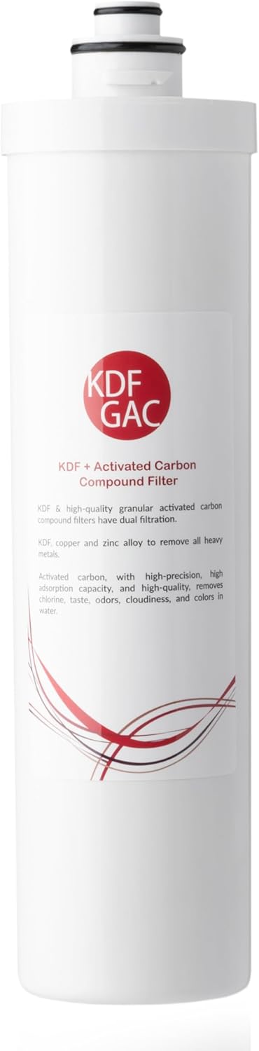 iSpring iSpring FKG15Q QuickChange Inline KDFCarbon Filter for Ultra Filtration Under Sink Water Filter System CUA4 White - Image 1