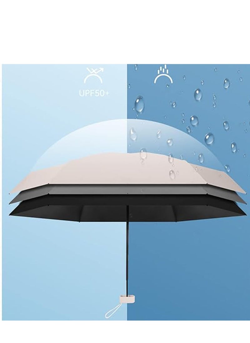 Furtey - Mini Umbrella For Capsule, UPF 50+ UV Protection - Small Travel Lightweight Umbrella for Rain , Portable Sun Protection and UV Protection Umbrella - 5 Fold Umbrella Women Kids - Image 1