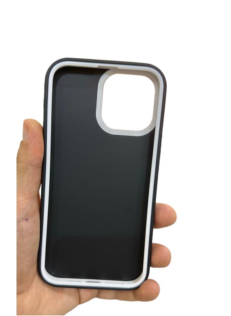 Generic - Back protection cover made of plastic for Apple iPhone 15 with a frame inside to protect the phone - Black - Image 1