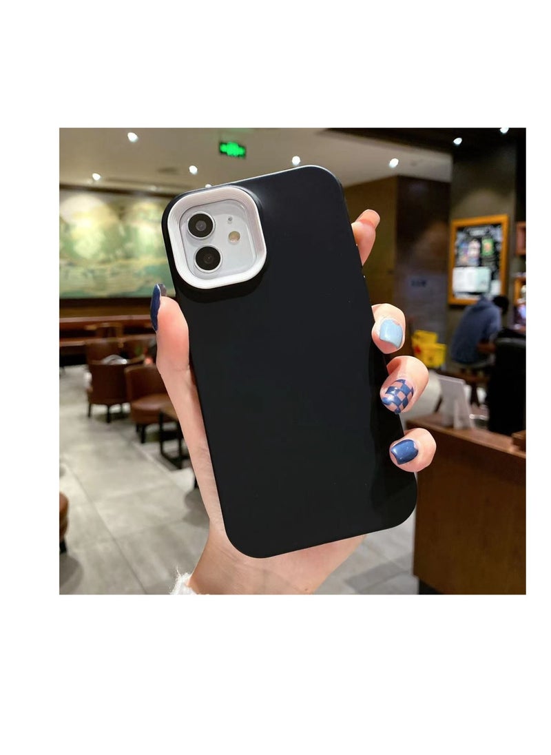 Generic - Back protection cover made of plastic for Apple iPhone 15 with a frame inside to protect the phone - Black - Image 1