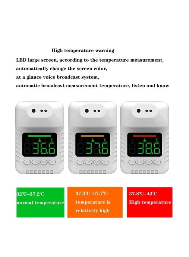 كروني مقياس حرارة أوتوماتيكي مثبت على الحائط يعمل بالأشعة تحت الحمراء من كروني K3x مع تنبيه صوتي وإنذار للحمى وشاشة LCD للأماكن العامة - Image 2