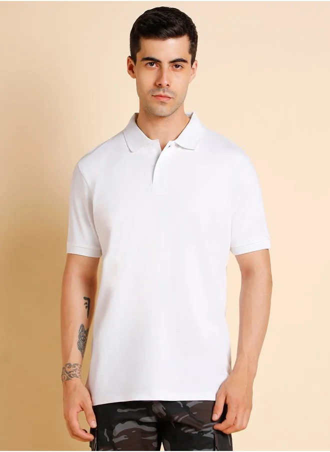 Dennis Lingo Solid Slim Fit Polo by Styli
