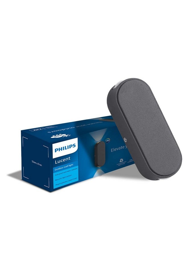 PHILIPS 7W 2-way decorative Wall Light | Lucent Outdoor Wall Light for Decoration | Colour : Warm White, Pack of 4 - Image 2