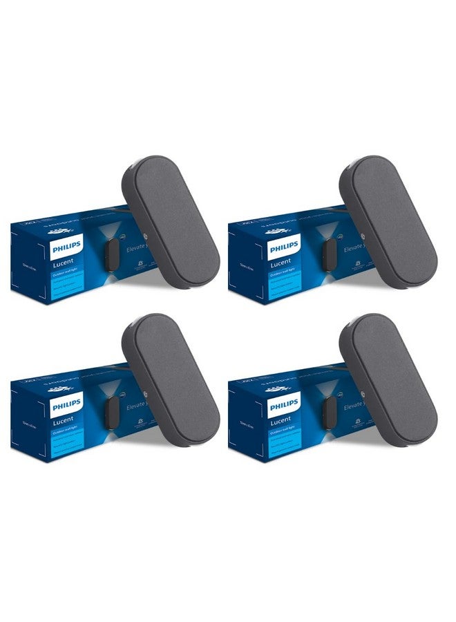 PHILIPS 7W 2-way decorative Wall Light | Lucent Outdoor Wall Light for Decoration | Colour : Warm White, Pack of 4 - Image 1