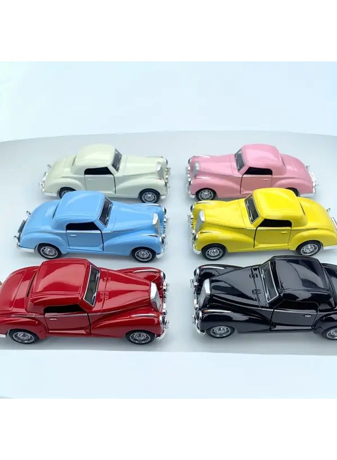 Blue 1 36 Scale Vintage Classic Alloy Car Model Pull Back Toy Openable Doors Collectible Kids Gift - Image 5