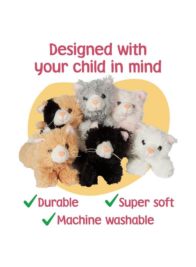 Prextex Stuffed Animal Cat - 6 Plush Kitty Stuffed Animal For Party Favors And Kids, Birthday Gifts For Girls Boys Kids, Toddlers Party Decoration, Huggable Toy, Soft Plush Toy, Cat Toy - Image 3