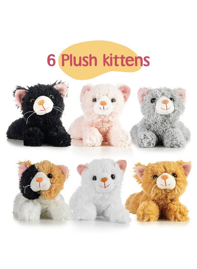 Prextex Stuffed Animal Cat - 6 Plush Kitty Stuffed Animal For Party Favors And Kids, Birthday Gifts For Girls Boys Kids, Toddlers Party Decoration, Huggable Toy, Soft Plush Toy, Cat Toy - Image 2