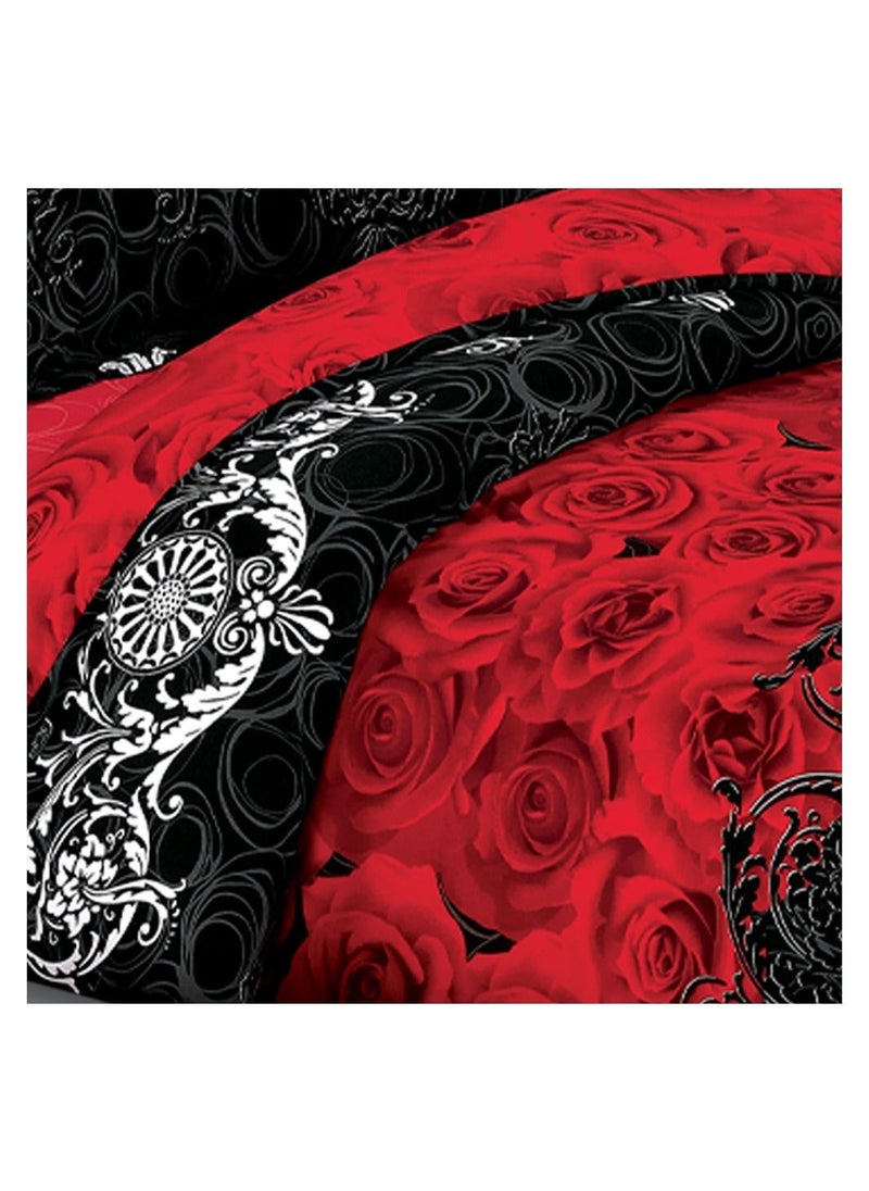 Family Bed - Flat Bed sheet Set satin cotton 4 pieces size 240 x 250 cm Model 4011 from Family Bed - Image 1
