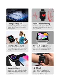 xozgdovg Global Version T500 PLUS Full Touch Screen Smartwatch Compatible With Android iOS Phones Rose Gold  - Image 3