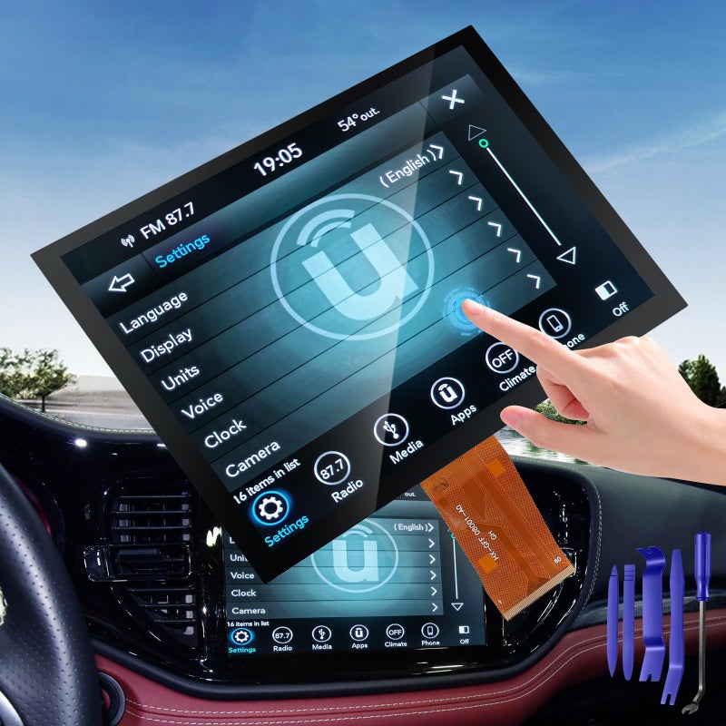Yitrust 2026 NEW Upgraded GelFree 84 UConnect 4C UAQ Screen Radio Navigation with Mounting Tool Replacement Compatible Fit for Dodge RAM Jeep Chrysler 20172021 Replace OEM LA084X01SL02 - Image 2