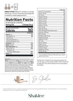 شاكلي بروتين نباتي Shaklee Life Shake™ بنكهة الفانيليا الفرنسية - بديل كامل للوجبات يحتوي على 20 جرامًا من البروتين و6 جرامات من الألياف و24 فيتامينًا ومعادن - يدعم الشعور بالشبع والوزن الصحي - خالٍ من الكائنات المعدلة وراثيًا - 14 وجبة  - Image 2
