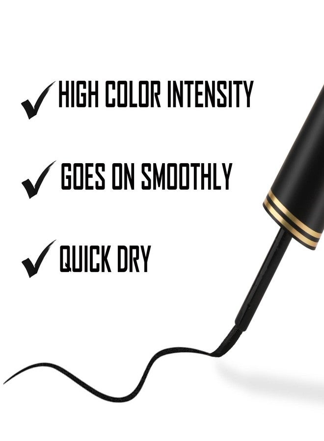 Boobeen Black Ink Liner, Liquid Eyeliner Makeup Waterproof Eyeliner Pen Long Lasting, Precision Brush Tip, Goes on Smoothly - Image 4