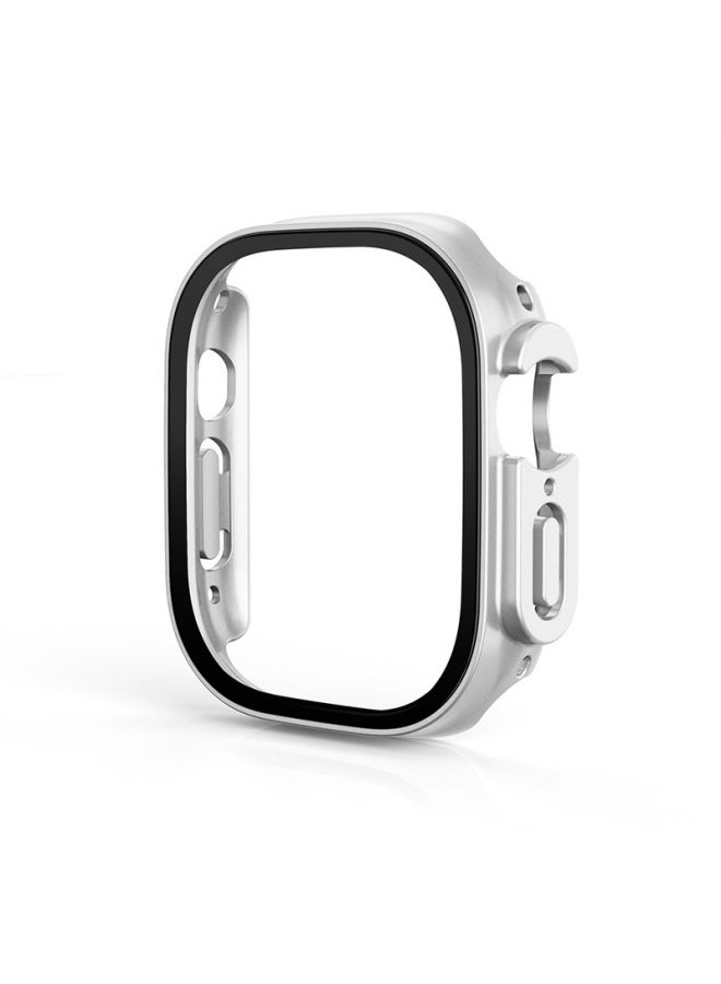 Neutral Applicable To Apple Iwatch Ultra2 Watch Case Frosted Oil Injection 49mm Tempered Glass + Pc Integrated Protective Case - Image 1