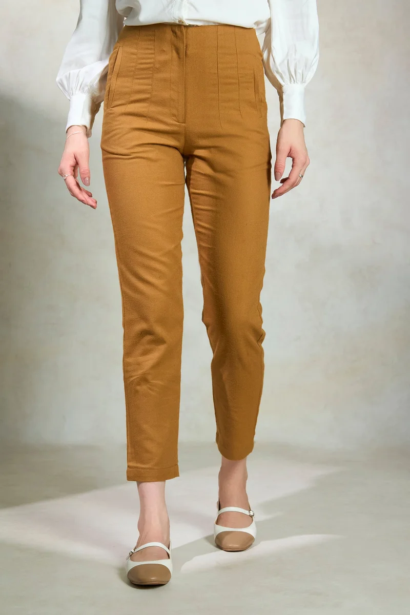 Virgio Cotton Tapered Workwear Trousers for Women