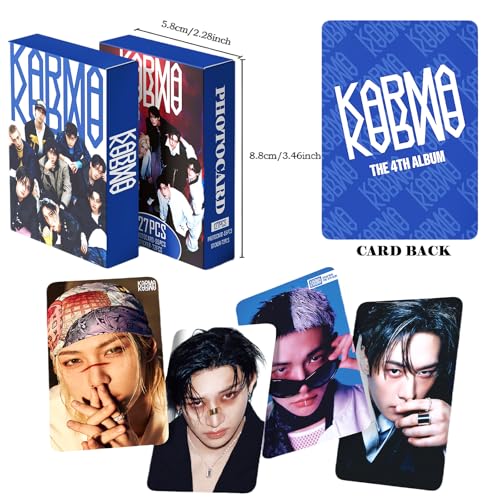 PYAJUU Stray Kids Karma Album Photocards 127PCS Karma Photo Card Set Stray Kids The 4th Album Merch Boys and Girls Card Set 55 PCS Photocard and 72 PCS Stickers Gift for Stay - Image 4
